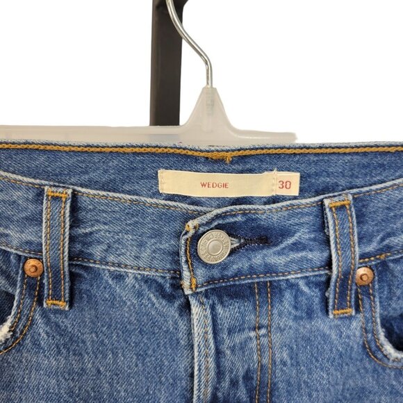 Levi's Women's Distressed Blue Jeans - Picture 8 of 13